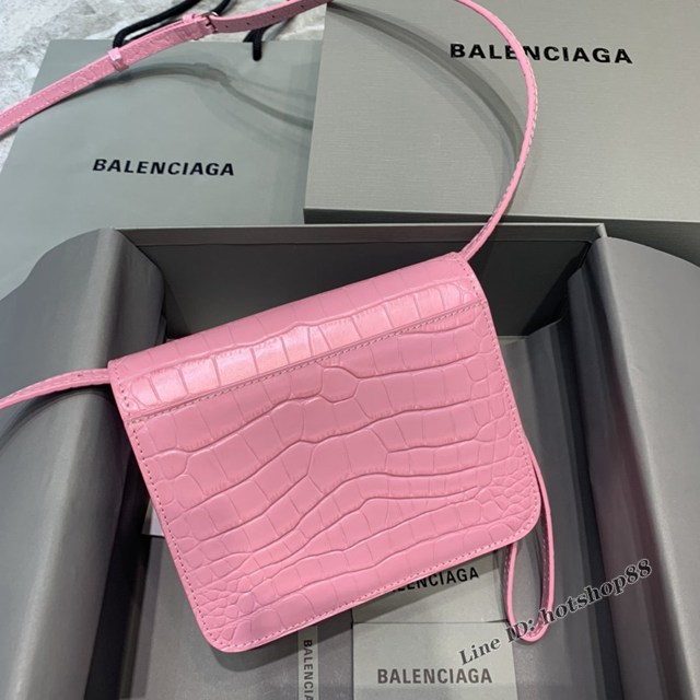 Balenciaga專櫃爆款肩背女包 巴黎世家最新鱷魚紋box單肩斜跨包 fyj1600